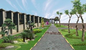 contoh desain taman kantor