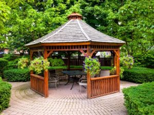 gazebo halaman kantor landscape taman kantor