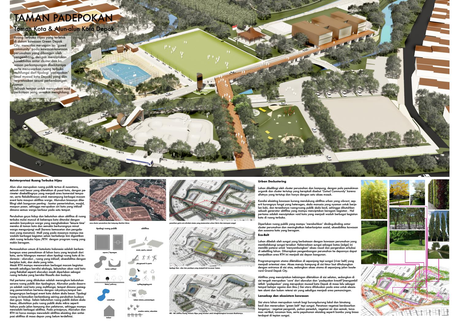 Desain Ruang Terbuka Hijau Alun-alun Depok
